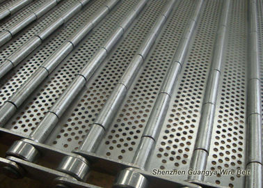 Stainless Steel Perforated Conveyor Belt For Ultrasonic Cleaning Line 125mm Pitches